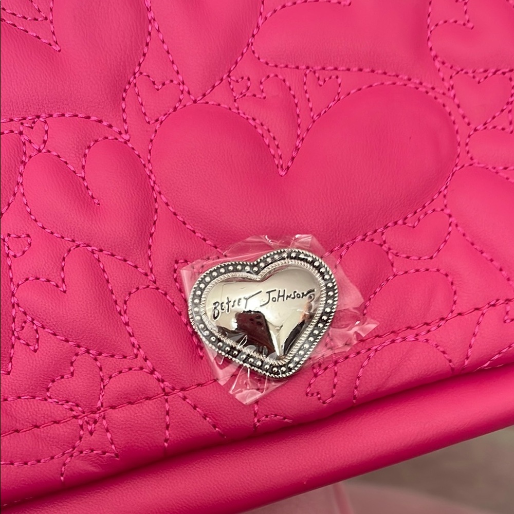 Betsey Johnson Pink Quilted Chain Bag - Picture 3 of 3